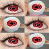 DEMON Red Cosplay Contact Lenses for Eyes Blood-red Pupils Halloween Eye Lens White/Black Softlens