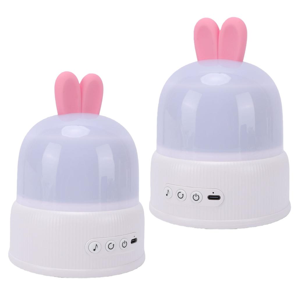 Kids Night Light Projector with Rotating Films Rechargeable LED Cute Rabbit Projector Lamp for Girls Boys Room Decor