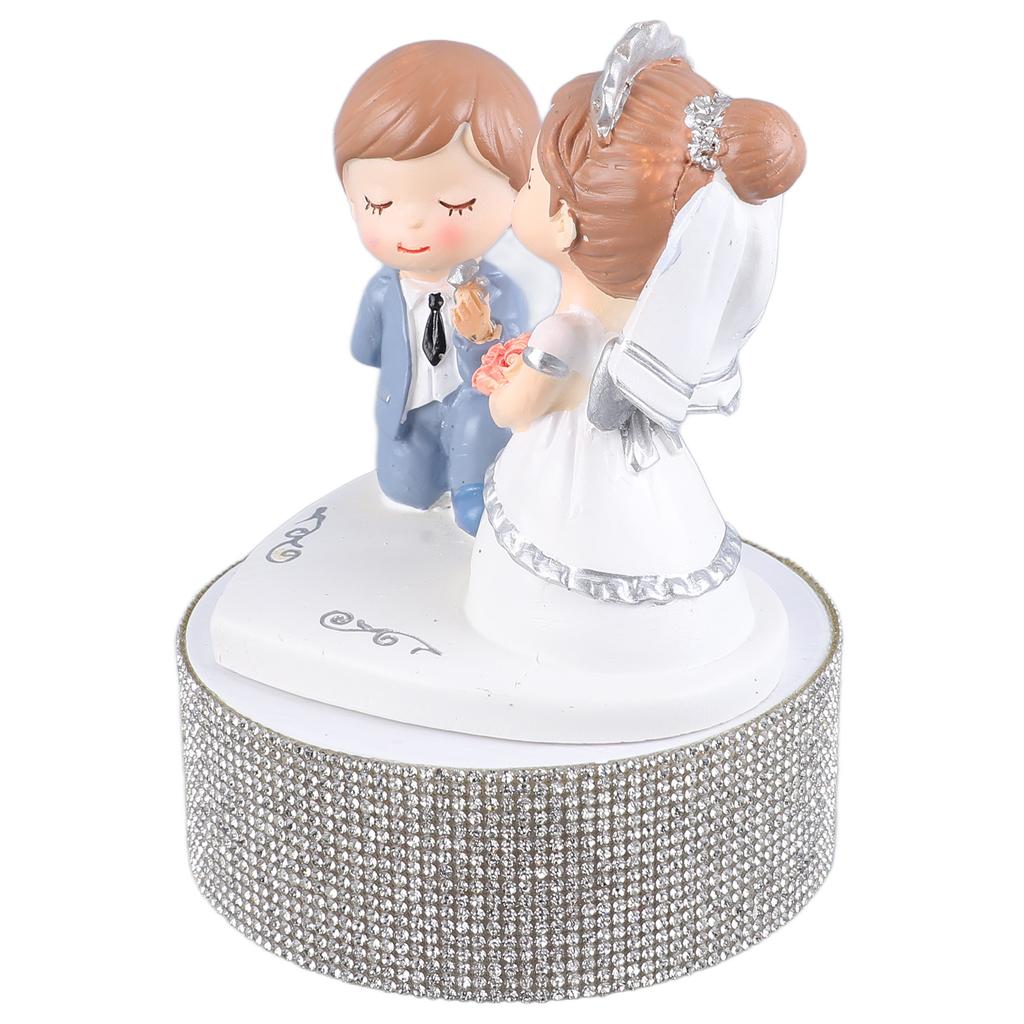 Романтическая пара вращающаяся музыкальная шкатулка смола изысканная декоративная пара кукла музыкальная шкатулка для жены