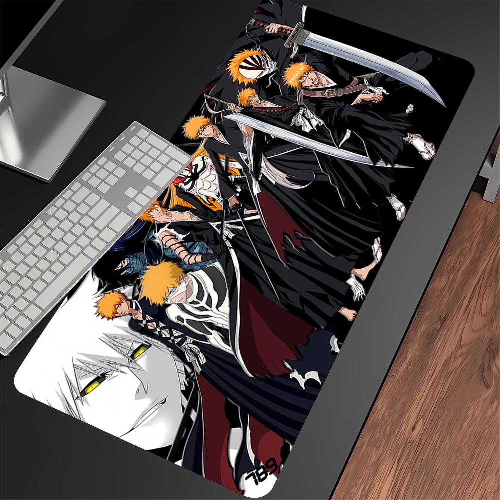 Белый коврик для мыши Аниме Большой коврик для мыши Bleach Панель манги Ноутбук Офисный Резиновый Мягкий коврик для стола ПК Клавиатура Игровой Нескользящий Ковер
