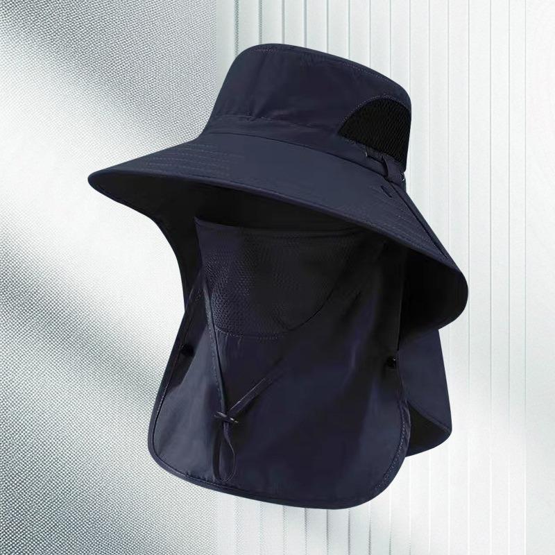 Летняя солнцезащитная рыболовная кепка Летний солнцезащитный козырек Открытый досуг Маска для лица Защита от комаров Альпинистская рыболовная кепка