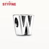 Silver 925 Alphabet Charms A-Z 26 Letters Fine Beads for DIY Jewelry Making Women Gifts Bracelet