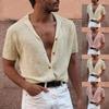Men's Summer Lapel Knit Short-sleeved Slim Fashion Breathable Men's Business Shirt