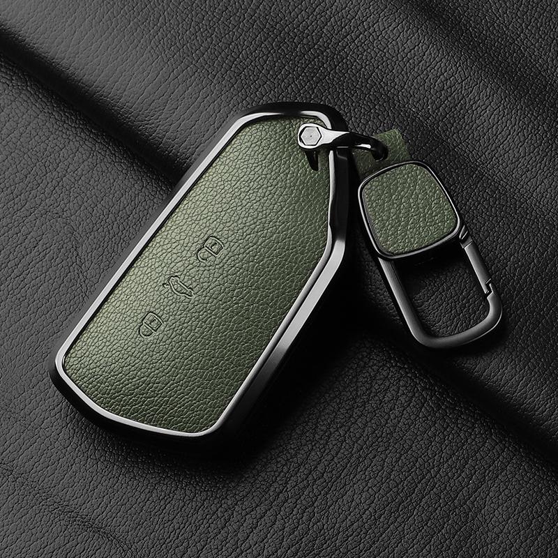 AAABP1 Goatskin Car Key Case Cover For Volkswagen Golf 8 MK8 ID.3 ID.4 Cupra Skoda Octavia A8 SEAT Leon MK4 2020 2021 Formentor Tarraco