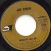 7-дюймовая пластинка JOE SIMON - Who's Julie / The Girl's Alright Wi ZS71512 Sound Stage 7 1969 US Соул/Фанк Б/У