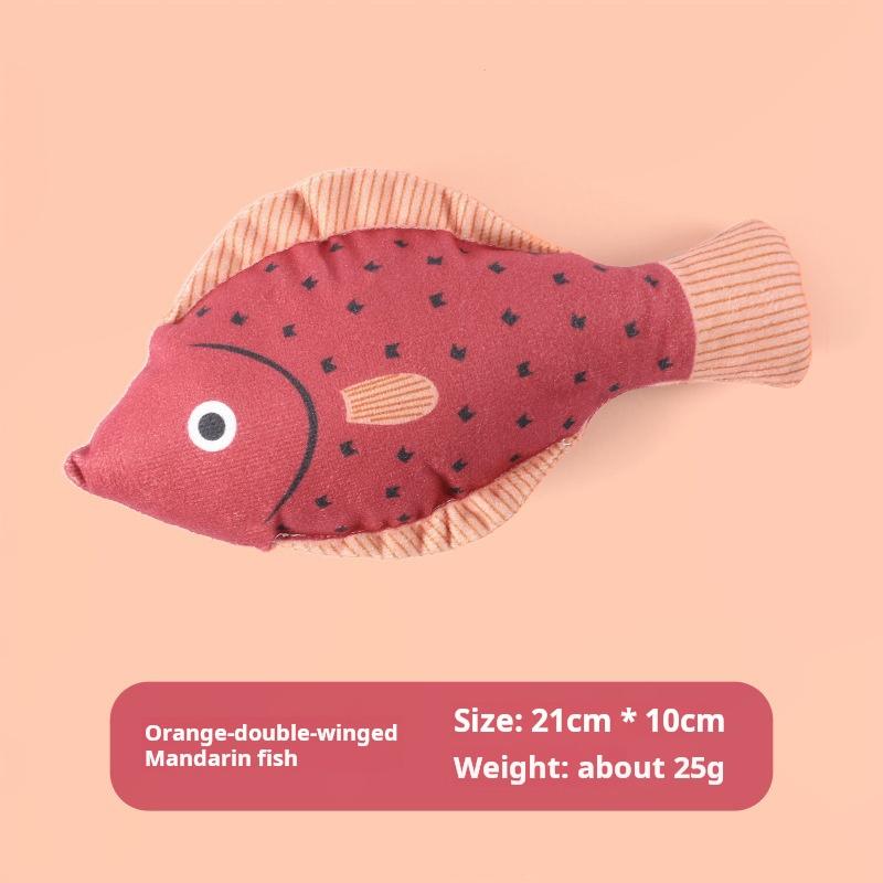 Игрушка для кошек Кошачья мята Игрушка для самостоятельного развлечения Домашний котенок Интерактивный плюшевый кот, режущий зубы, креативный звучащий кот, милый 3D-симуляция, в форме рыбы, уникальный