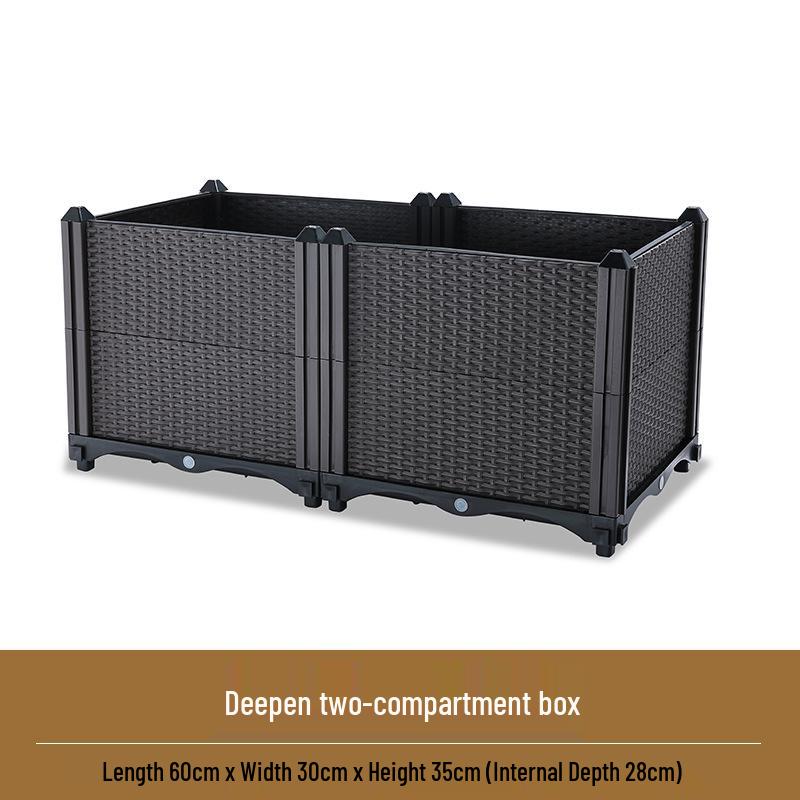 Extra Large Multi-layer Rectangular Planting Box for Home Balcony - Ideal for Fruits, Vegetables, and Flowers