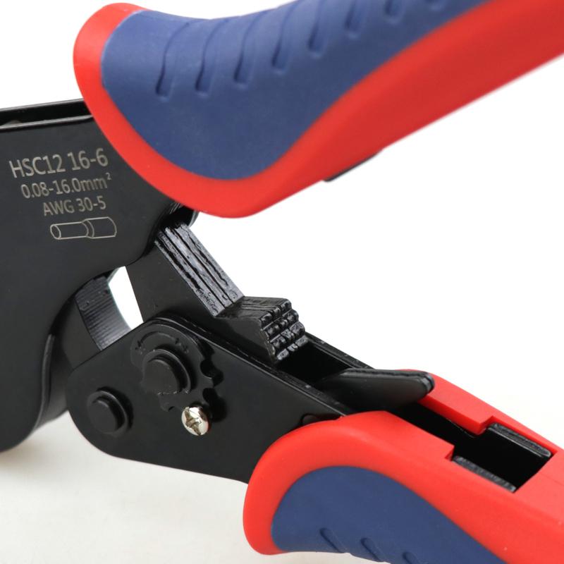 Ferrule Crimping Tool HSC12 16-6 Tubular Terminal Mini Pliers For Large Size Terminals Electrical Clamps 0.08-16mm²/30-5AWG