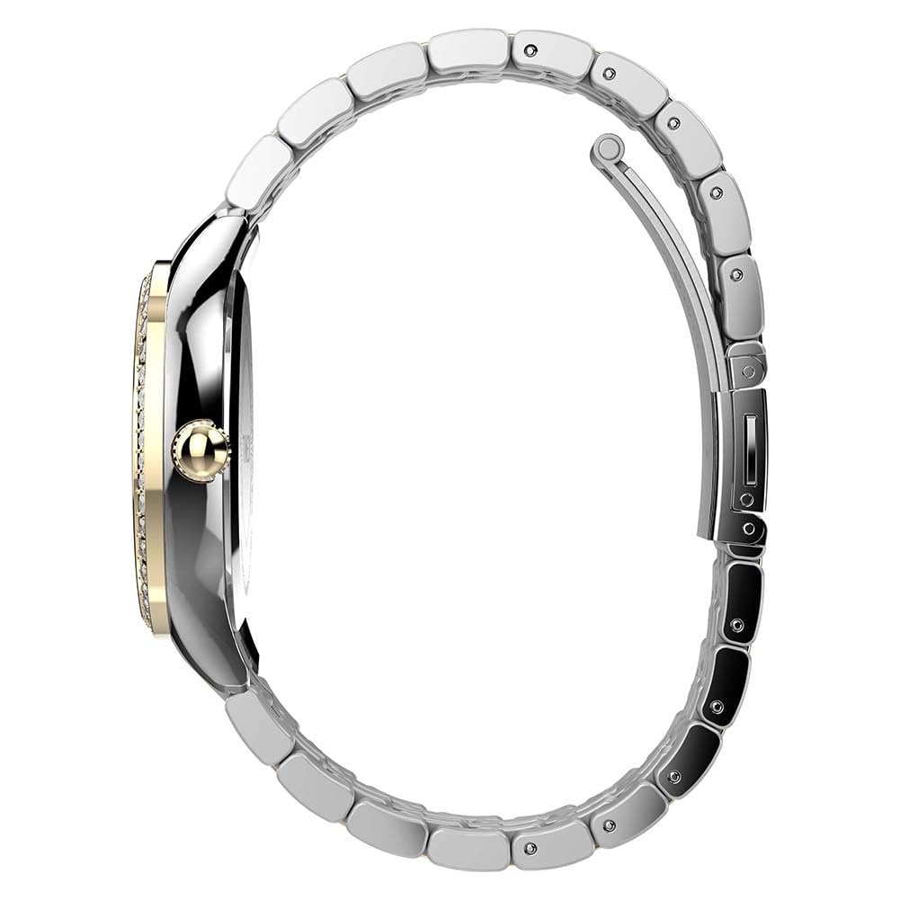 Timex Women's Ariana 36mm Watch - Two Tone Bracelet Silver Tone Dial Two Tone Case, Multicolor, One Size, 36mm Ariana Watch