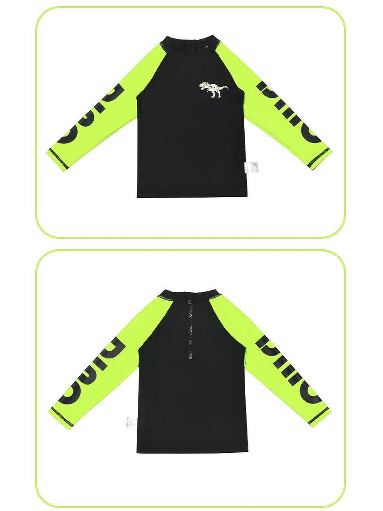 Комплект быстросохнущего купальника с длинным рукавом для мальчиков на молнии и с защитой от солнца