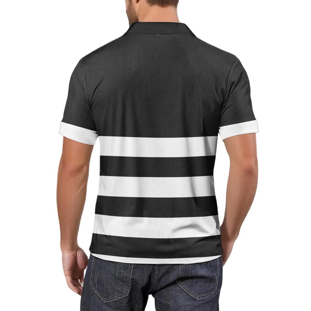 Мужская модная футболка для гольфа с коротким рукавом и V-образным вырезом