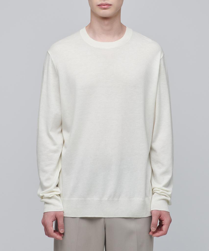 MUSINSA STANDARD Merino Wool Blend High Gauge Crew Neck Knit [Ivory]