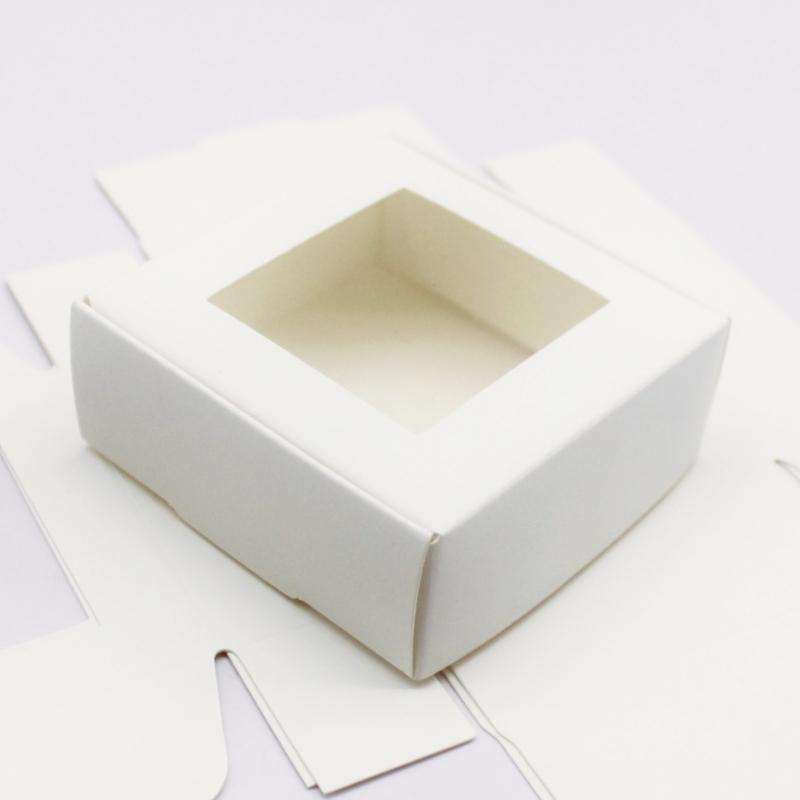 10 шт. 7,5x7,5x3 см Картонные подарочные коробки Крафт Бумага DIY Ручная Упаковка Для Рождественских Конфет Торта Подарков