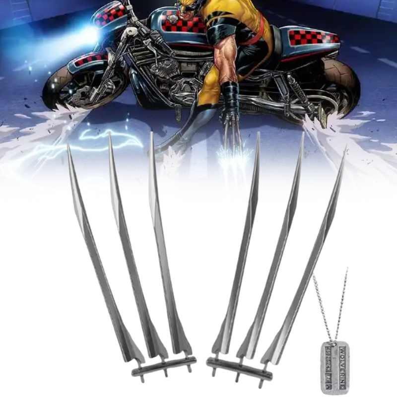 Игрушка Когти Росомахи с жетоном Логана, ожерелье, реквизит для косплея на Хэллоуин