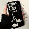 Чехол для телефона с узором лебедя, подходит для iPhone 17 16 15 14 13 12 11 Pro/Max/Plus, противоударная задняя крышка