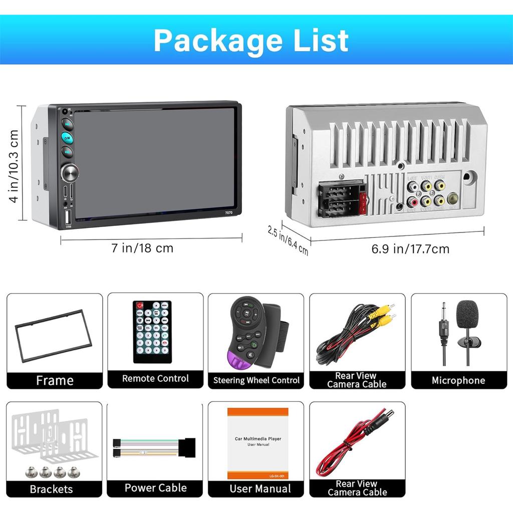 Carplay автомобильное радио 2din сенсорный экран автомобильный стерео Mp5-плеер с Bluetooth Mirrorlink USB 2 Din авторадио для универсального