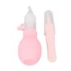 Infant Nasal Aspirator Nose Cleansing Soft Silicone Tip Manual Baby Nose Sucker with Tweezers