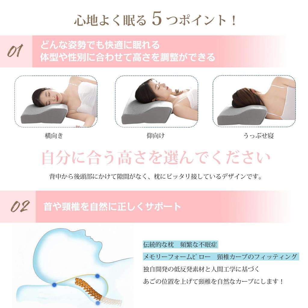 AYO Pillow: Relieves Neck Pain, Popular Memory Foam Pillow with Adjustable Height, Concave Design for Side Sleeping, Comfortable Shoulder Support,