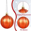 6Pcs Real-Looking Fashion Personalized Christmas Ball Football Basketball Hanging Ornament