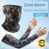 Ice Silk Face Mask for Men and Women, Neck Protector, Summer Veil, Cycling Sun Protection Face Scarf, Driving Sunshade Headscarf, Thin Face Cover