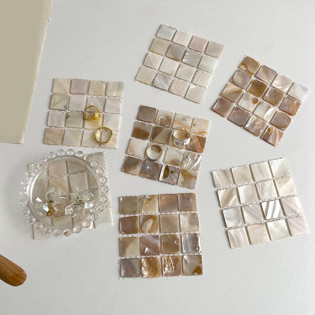 Набор из 2 подставок под напитки из натуральной ракушки, термостойкие коврики для чашек для журнальных столиков, реквизит для фотографий, украшение комнаты