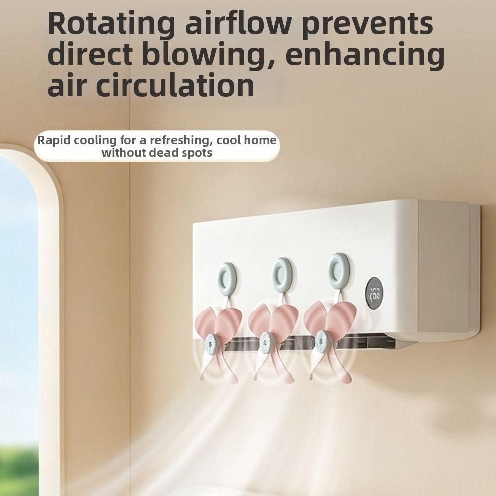 1/3Pcs Windmill Shaped Air Conditioning Ventilator Wall Mounted Air Conditioner Vent Fan Bedroom