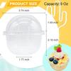 50 шт. 9 унц. Прозрачные пластиковые стаканчики с купольными крышками, Одноразовые стаканчики для десертной вечеринки, Контейнеры для парфе, для конфет, фруктов, смузи, кексов