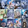 Diy Diamond Painting Full Circle Diamond 5D Owl Landscape Diamond Embroidery Rhinestone Cross Stitch Home Decoration Gift