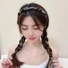 Fabric Floral Headband Chiffon Hair Band Fairy Streamer Headband Hairpin Women'S Braided Hair Ribbon Tie Hair Headband