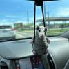 Hand woven Possum Car Charm Pendant Cute Mouse funny Handmade Knitted Possum auto Rearview Mirror Ornament Accessories