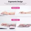 Ergonomic Memory Foam Keyboard Wrist Rest Mouse Wrist Rest Mouse Pad Set with Fabric Anti Slip Rubber Base Rose Red