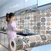 Украшение комнаты Кухонный шкаф Защита от плесени и водостойкие Ретро самоклеящиеся наклейки на стены Износостойкие Ремонт
