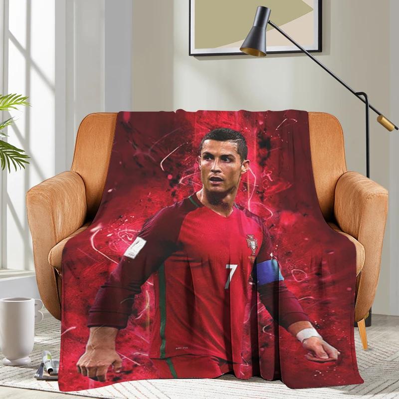 Индивидуальное одеяло для дивана Роналду CR7 Кровать Кемпинг Дневной сон Пушистые мягкие одеяла для зимы Теплые King Size Микрофибра Постельное белье