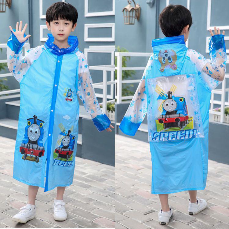 Детский длинный дождевик-пончо для мальчиков и девочек, возраст 2-10 лет, начальная школа