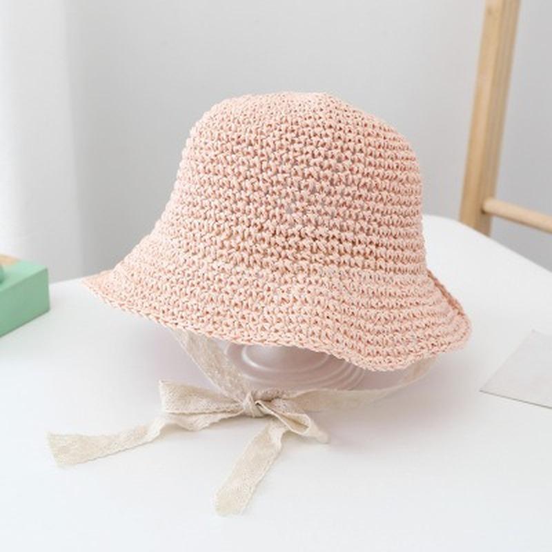 1PC Fashion Lace Baby Hat Summer Straw Bow Baby Girl Cap Beach Children Panama Hat Princess Baby Hats and Caps for Kids