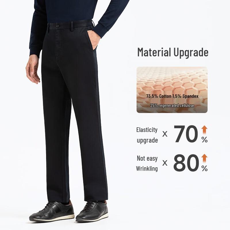 Мужские брюки Langdeng Business Casual, прямые, эластичные