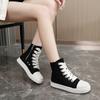 Luxury New Women's High Top and Thick Sole Elevated Casual Canvas Shoes Fashionable and Trendy Outdoor Running and Sports Shoes