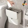 8/12L Bathroom Trash Can Toilet Wastbasket Wall Mounted Hanging Dustbin with Lid Waterproof Garbage Bin Kitchen Recycle Bin