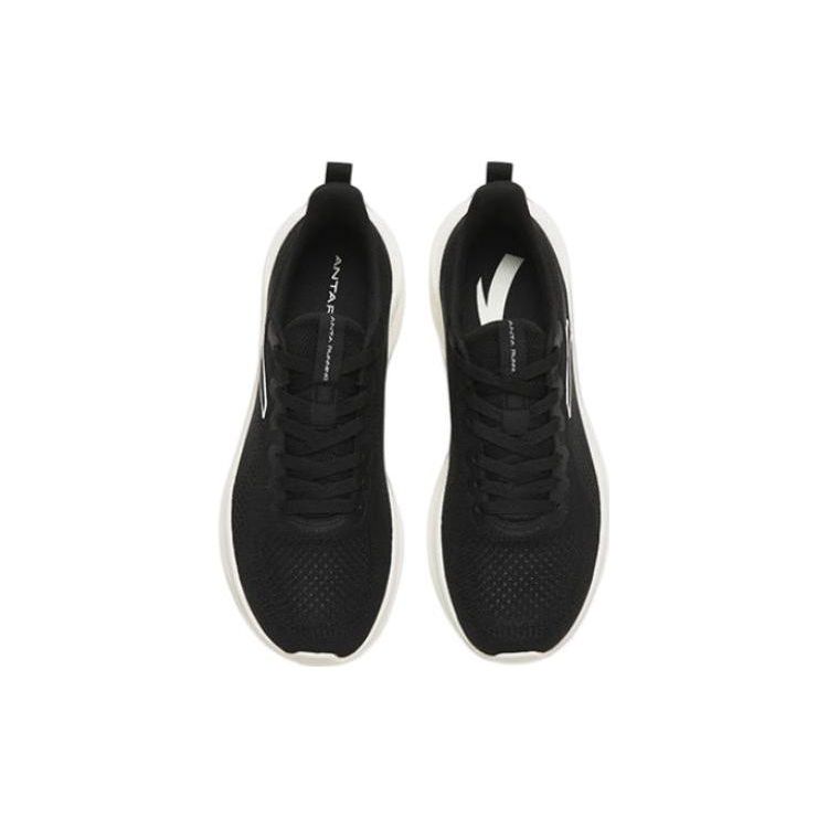 Anta Flyknit Lightweight Non-Slip Durable Low-Top Running Shoes Women Sneaker Black White 922315582-1