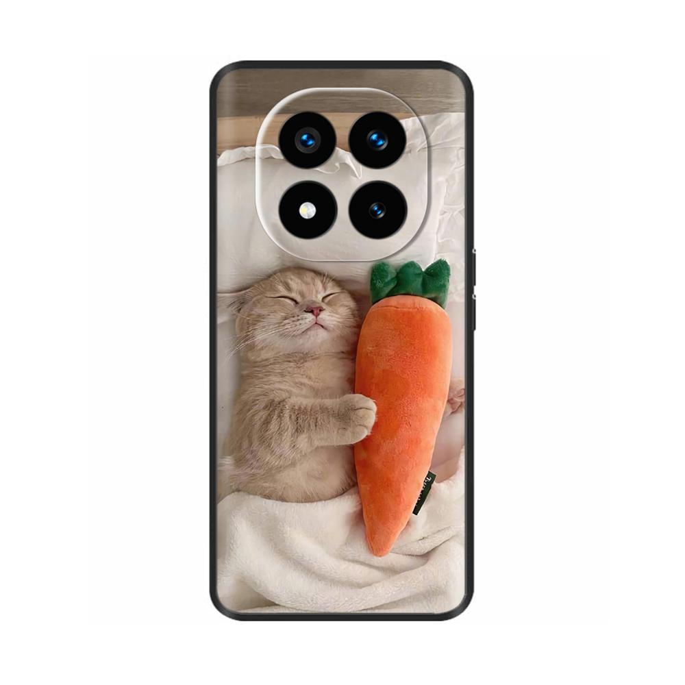 Милый чехол с кошкой и пандой для Xiaomi Redmi Note 14 Pro Чехол Задняя крышка телефона Мягкий чехол из жидкого силикона для Redmi Note14 14Pro 4G 5G