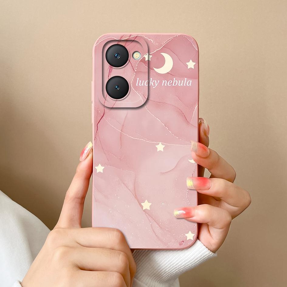 Противоударный чехол для Vivo Y03 Y17S Y19S Y27 Y28 Y36 Y38 Y78 Plus T3 T3X 4G 5G Маленький цветочный узор Мягкая силиконовая защита камеры для Vivo Capas
