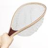 Orrudo Fishing Gear Landing Net Wooden for Mountain Fishing Rubber qb510002b02n0 Stream/Pipe Fishing/Fly (Silicon Net/M Size)