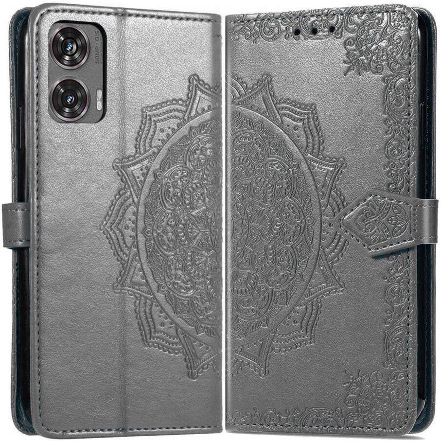 Flip Case for Motorola Moto G85, Mandala, Gray