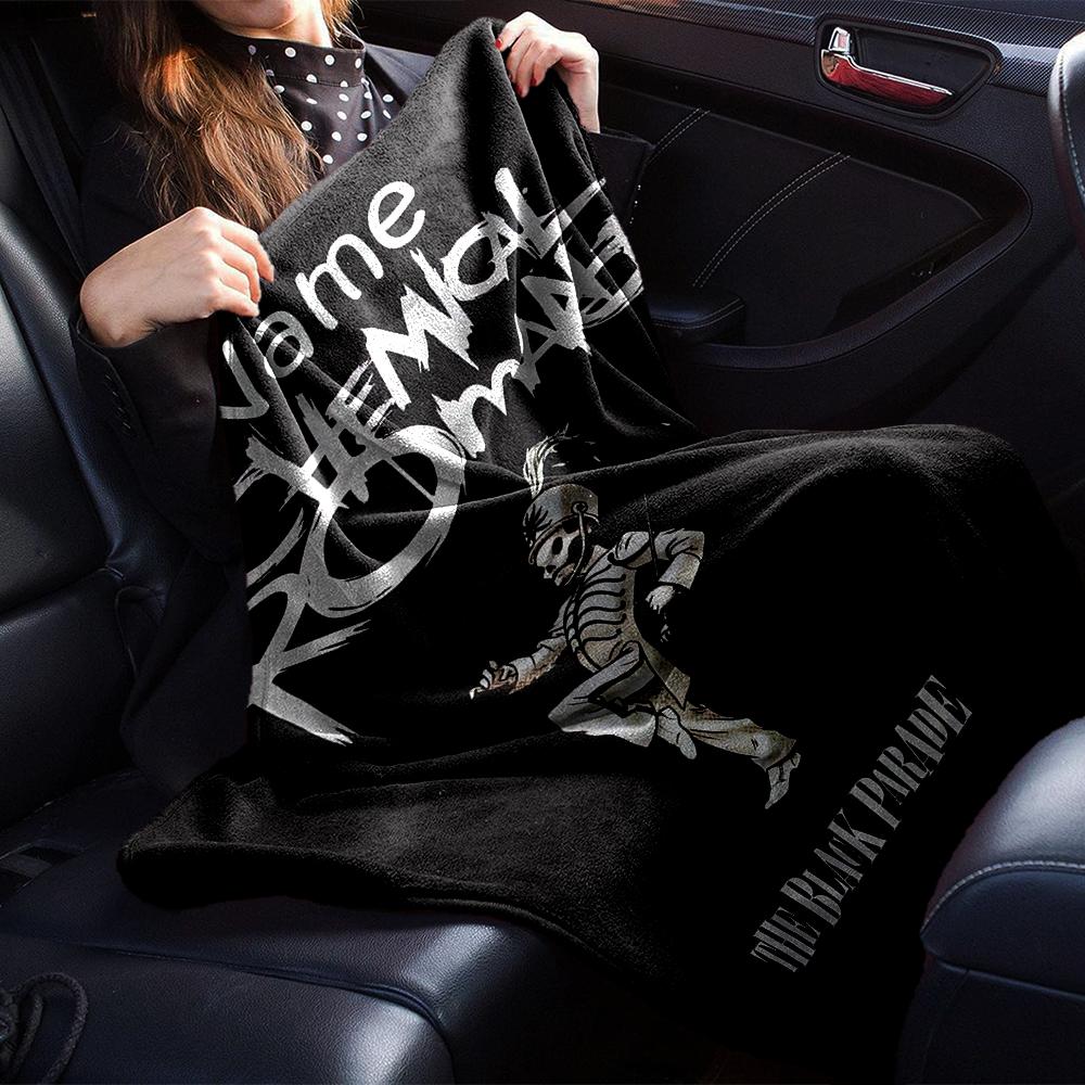 Custom Name My Chemical Romance Theme Printed Blanket - Perfect for Couch, Bed, Travel & Outdoor Use | Machine Washable, Cozy & Durable.