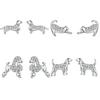 Mini Cat Puppy Dog Stud Earrings, Cute Animal Dachshund Dog S925 Sterling Silver Stud Earrings.