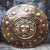 Lion Face Round Shield, Medieval Iron Shield, Knight Armor Defense Shield Gift, 24 Inch ,Round Metal Shield,