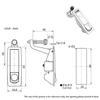 Premium Zinc Alloy Flat Lock with Push-Button Spring Mechanism for Mechanical Equipment, Cabinet Doors, and Electrical Boxes