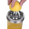 Portable Stainless Steel Lemon Squeezer and Juicer Manual Juicer Orange Squeezer Reusable Citrus Reamer for Wide Mouth Jar
