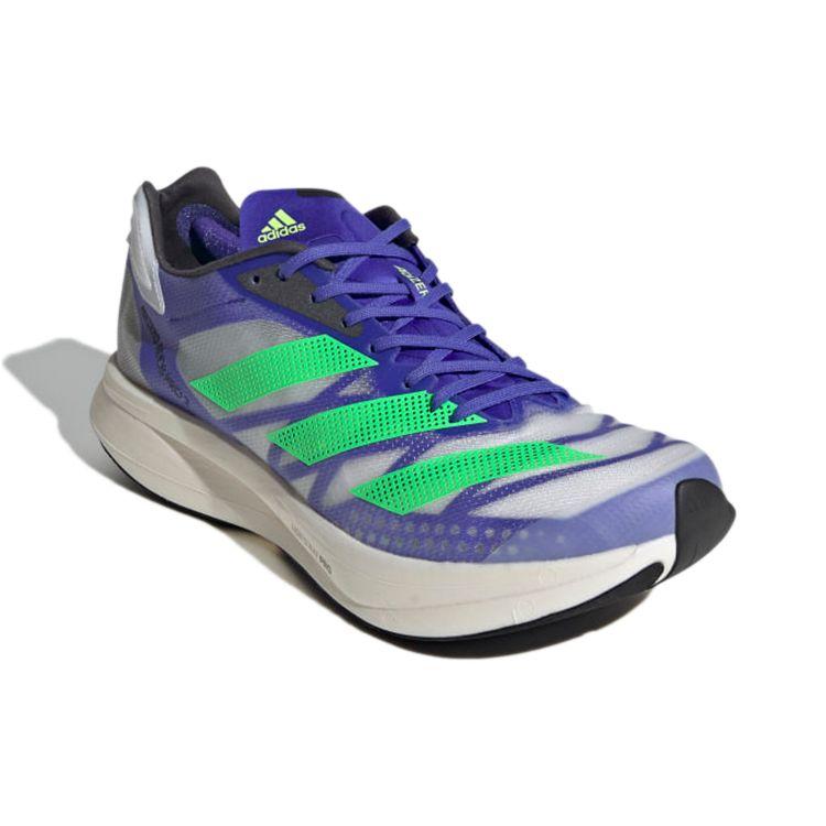 Adidas Кроссовки унисекс Adizero Adios Pro 2 Sonic Ink Screaming Green Purple Cloud-White FY4082