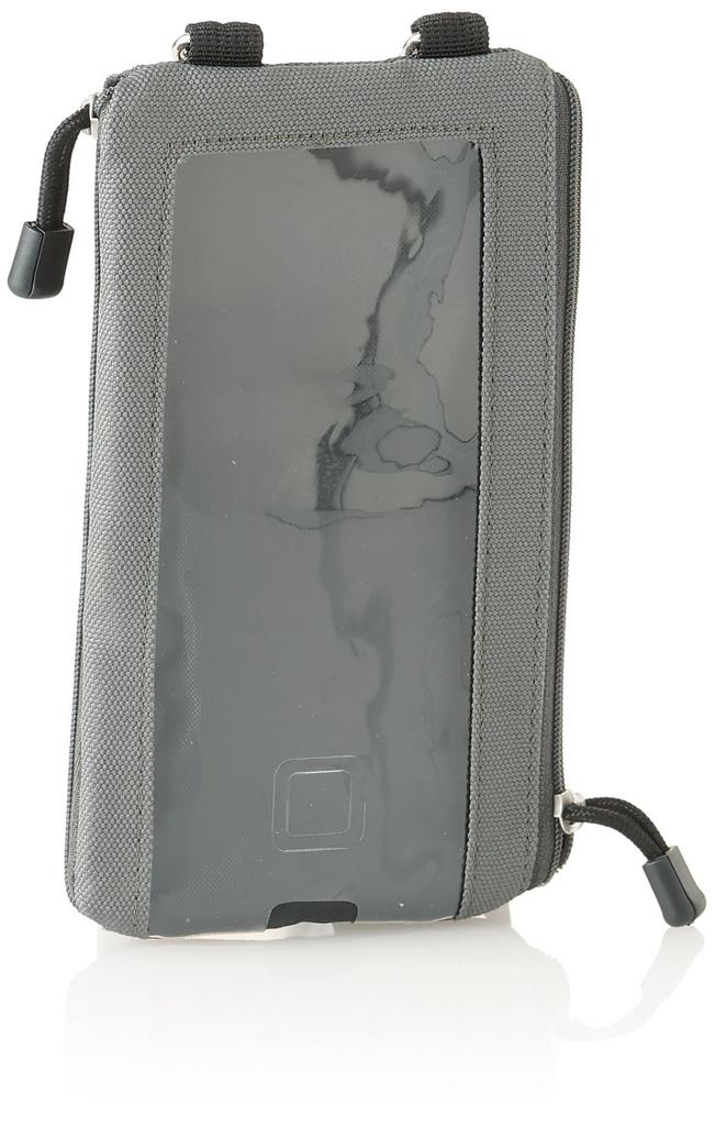 Наплечная сумка для смартфона, чехол для смартфона, которым можно пользоваться во время ношения, 8610 черный x угольно-серый [Mozu] сумка, чехол, ремешок, молния, тонкий,